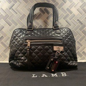 L.A.M.B. Black Quilted Leather Handbag